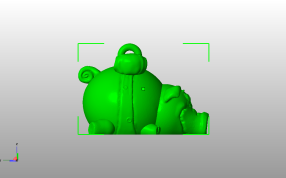 伤心的趴着的小猪侧视图