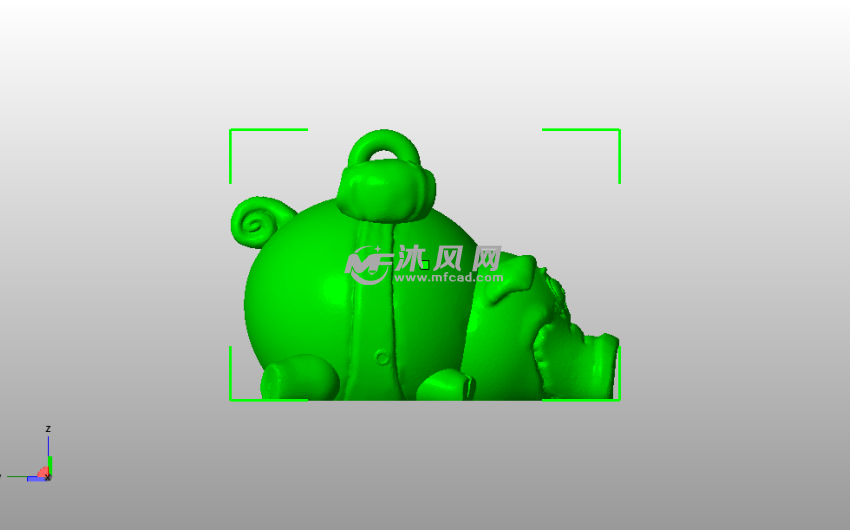 伤心的趴着的小猪侧视图