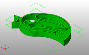 圣诞小鸟吊坠斜视图