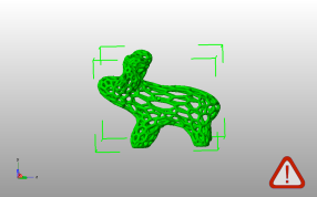 泰森多边形镂空驯鹿侧视图