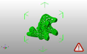 泰森多边形镂空驯鹿斜视图
