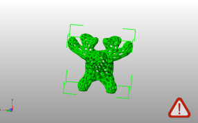 泰森多边形镂空驯鹿主视图