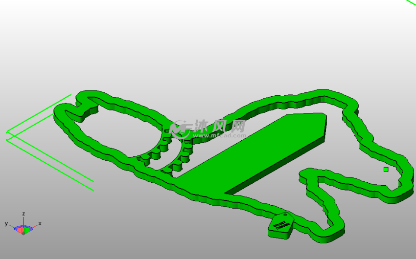 小山羊书签斜视图