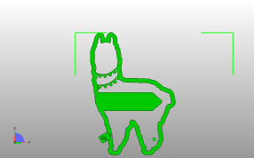 小山羊书签俯视图