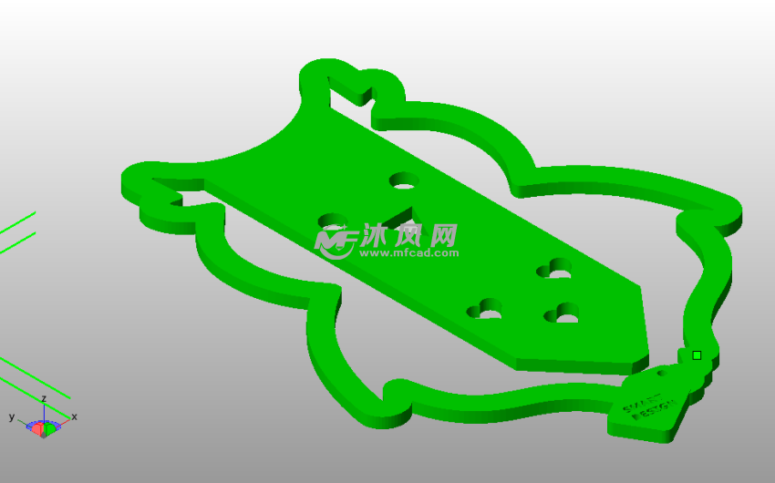 小熊书签斜视图