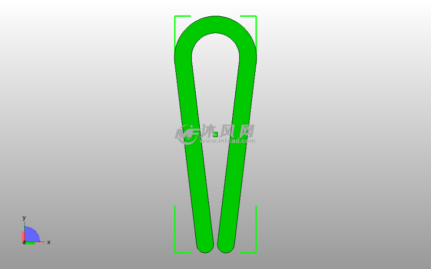 小纸夹子俯视图