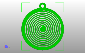 旋转陀螺项链俯视图