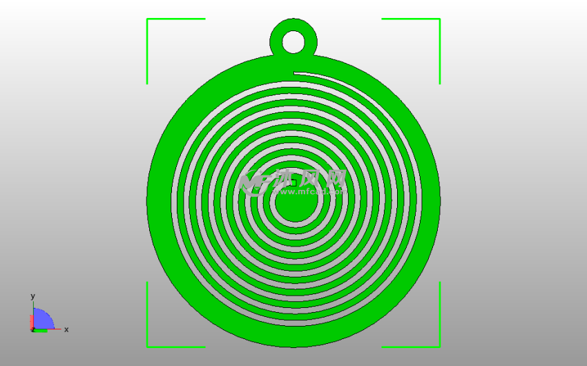 旋转陀螺项链俯视图