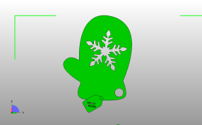 雪花雪糕钥匙链俯视图