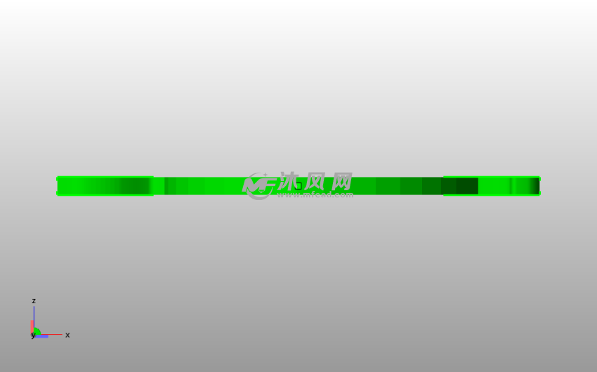 野马钥匙链侧视图