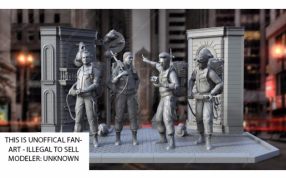 捉鬼敢死队人物雕像实物图