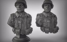 战士半身像主视图