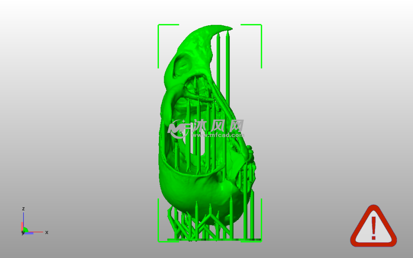 鹰头骨模型主视图