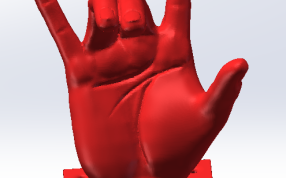 手指钩子树立姿态建模效果