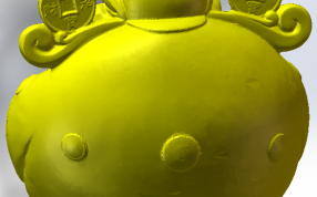 财神黄色材料背面效果图