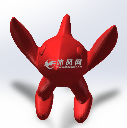 飞鲨红色材料打印效果图