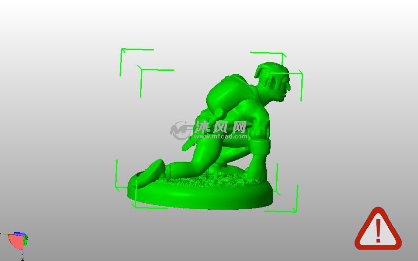 侦察兵模型侧视图