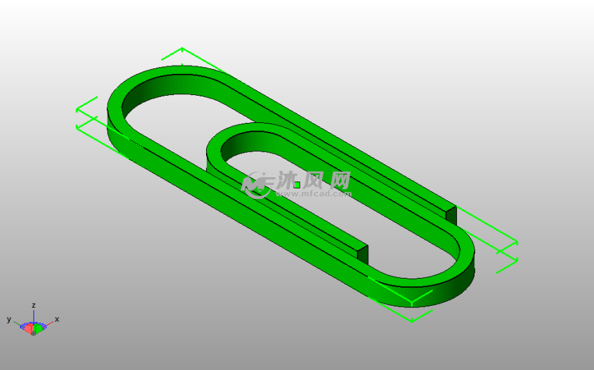 纸张曲别针斜视图