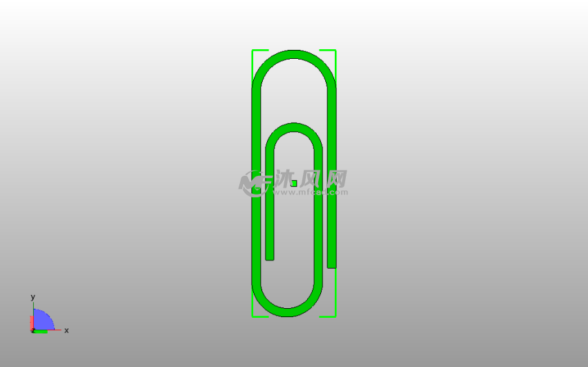纸张曲别针俯视图