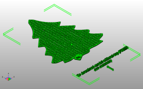 装饰墙面2D松树斜视图
