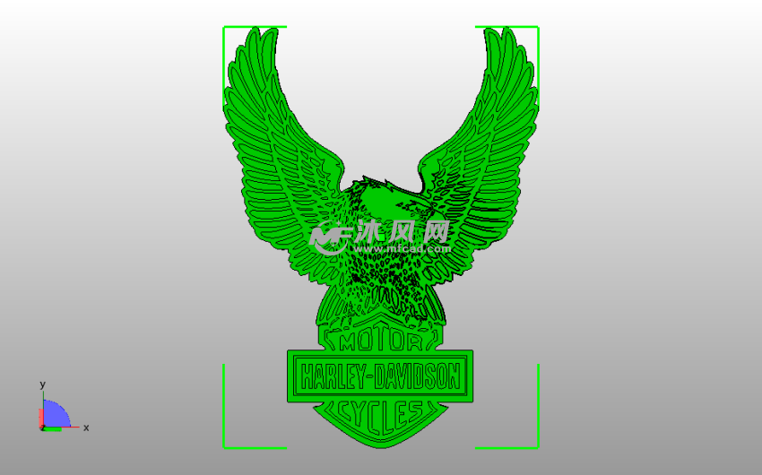 2D鹰模型俯视图