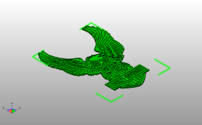 2D鹰模型斜视图