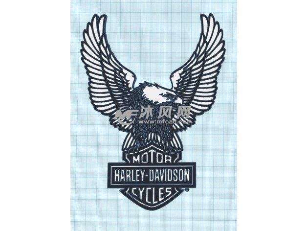 2D鹰模型打印图