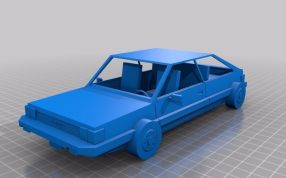  80年代小汽车斜视图