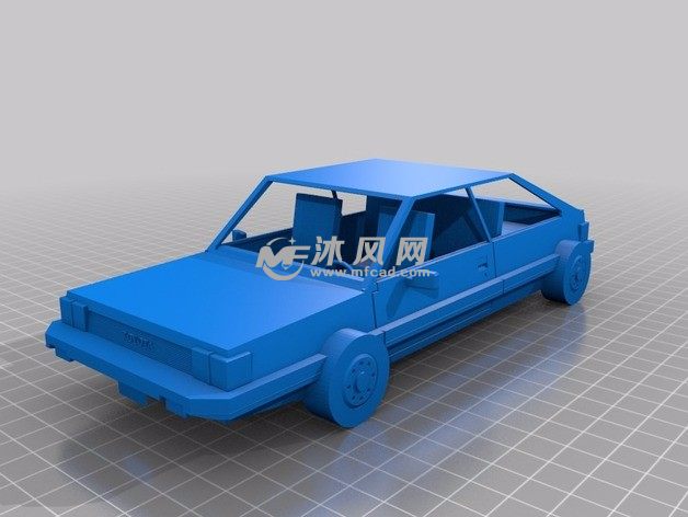  80年代小汽车斜视图