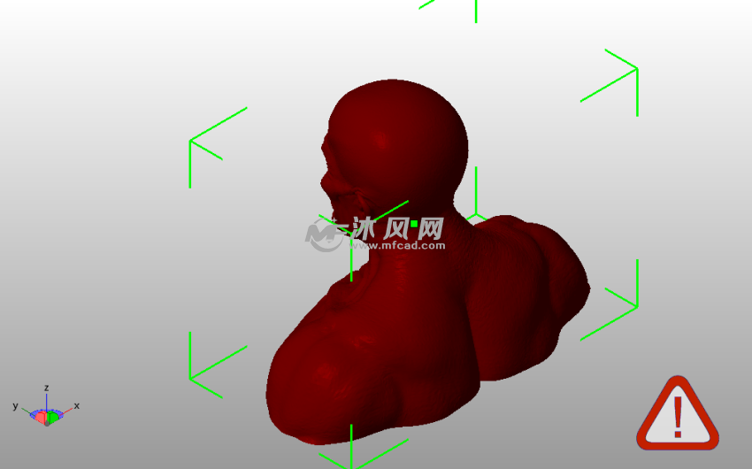 恶魔小丑半身像斜视图