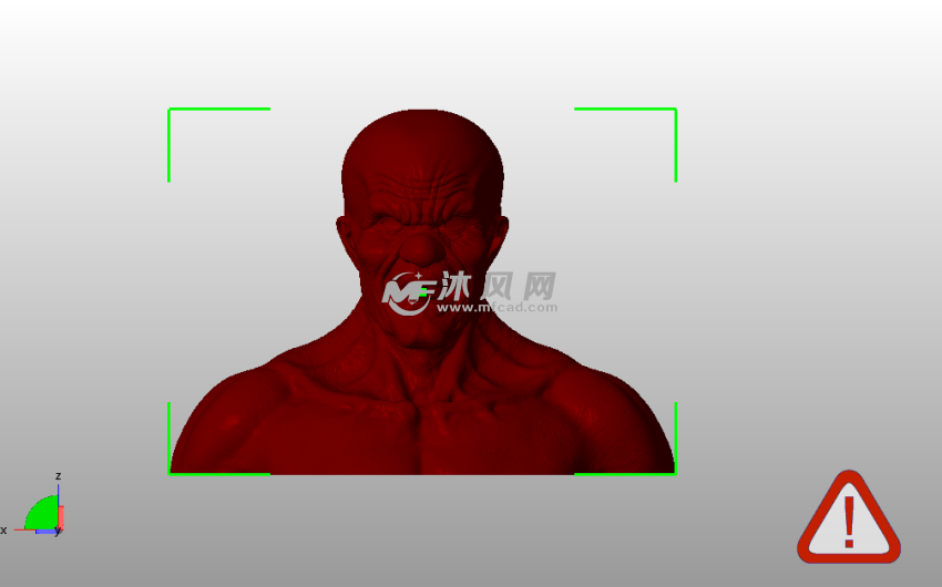 恶魔小丑半身像主视图