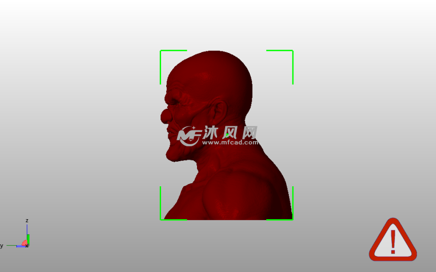 恶魔小丑半身像侧视图