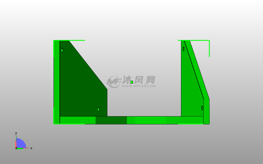 鼓风机层风扇支架俯视图