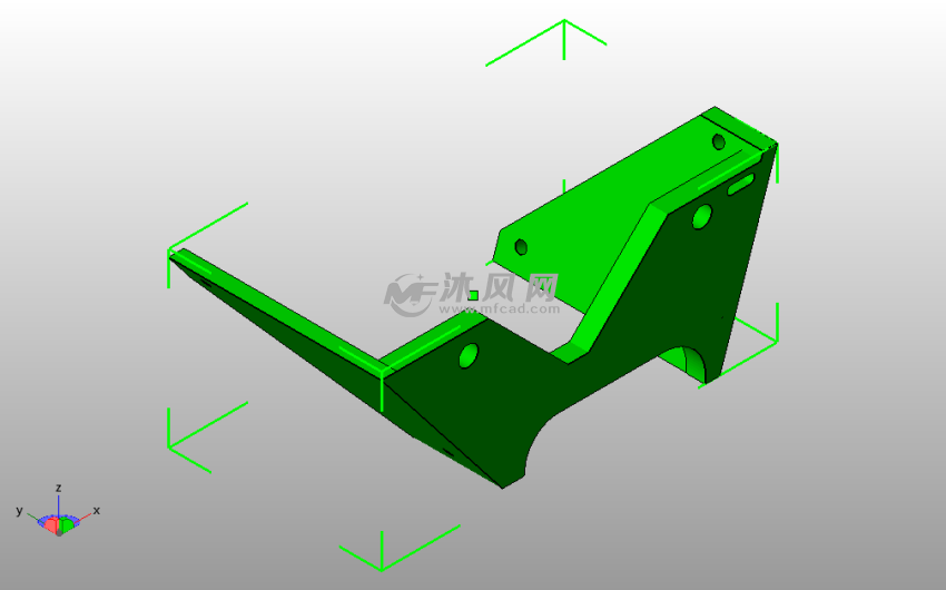 鼓风机层风扇支架斜视图
