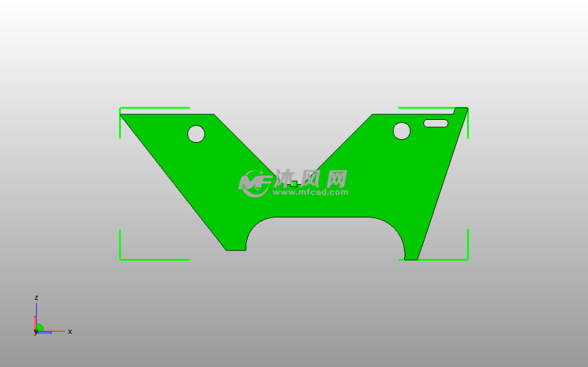 鼓风机层风扇支架主视图