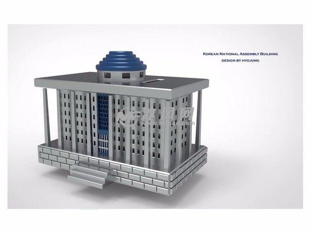  韩国青瓦台斜视图