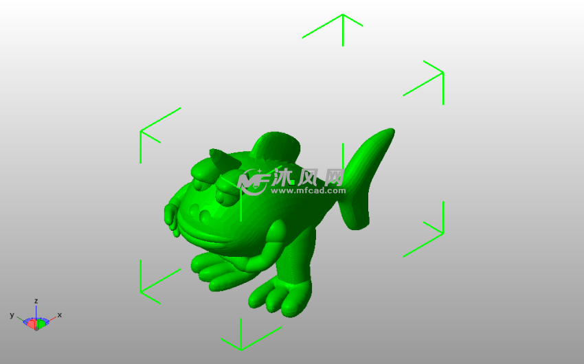 库卡鱼模型斜视图