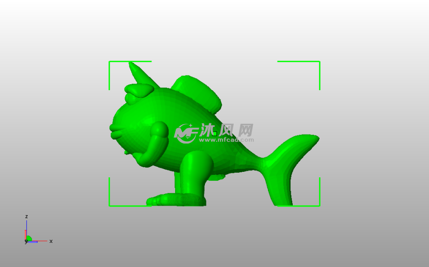 库卡鱼模型侧视图