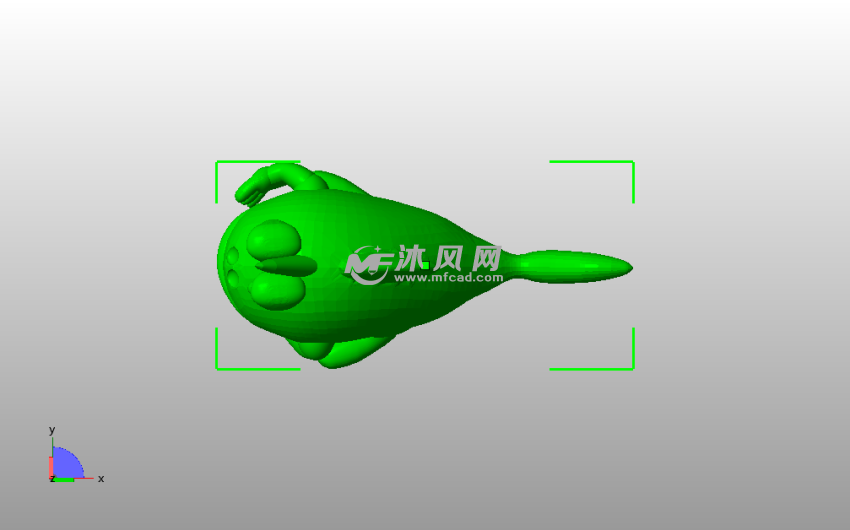 库卡鱼模型俯视图