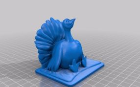 胖火鸡模型斜视图