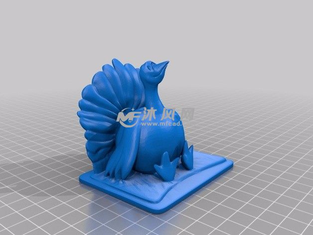 胖火鸡模型斜视图