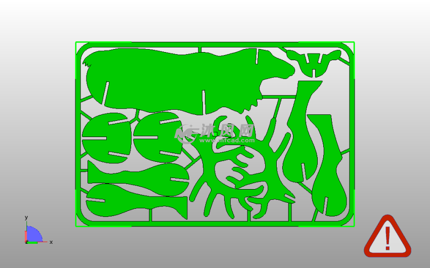 拼接小鹿模型俯视图