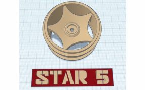 星形汽车轮辋俯视图