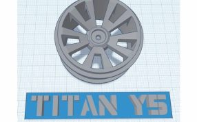 散开叶片汽车轮辋俯视图