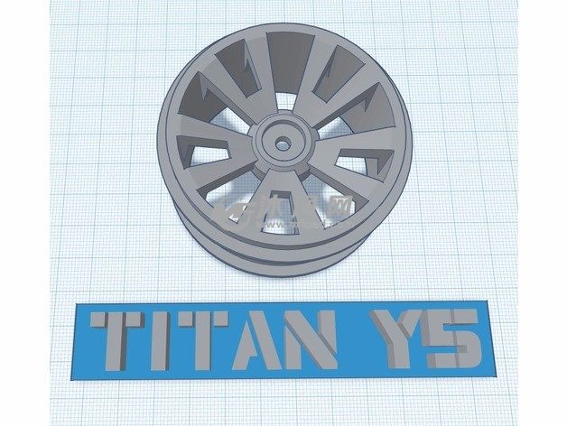 散开叶片汽车轮辋俯视图