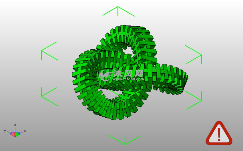 三叶管结斜视图