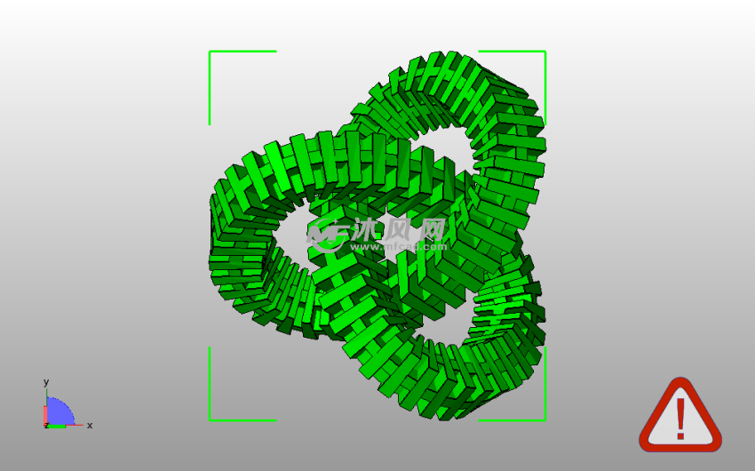 三叶管结主视图