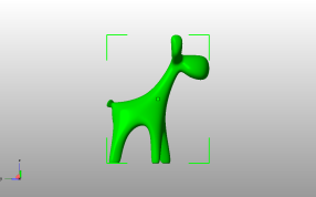 圣诞节装饰小鹿侧视图