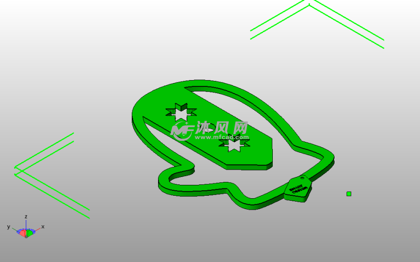 手闷子书签斜视图