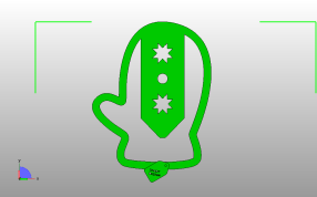 手闷子书签俯视图